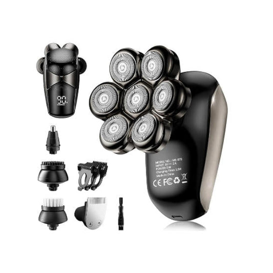 Head Shavers for Bald Men: 5-in-1 Electric Razor - IPX7 Waterproof Shaving Grooming Kit for Balder - LED Display & Precision Blades